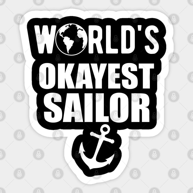 Sailor - World's Okayest Sailor Sticker by KC Happy Shop